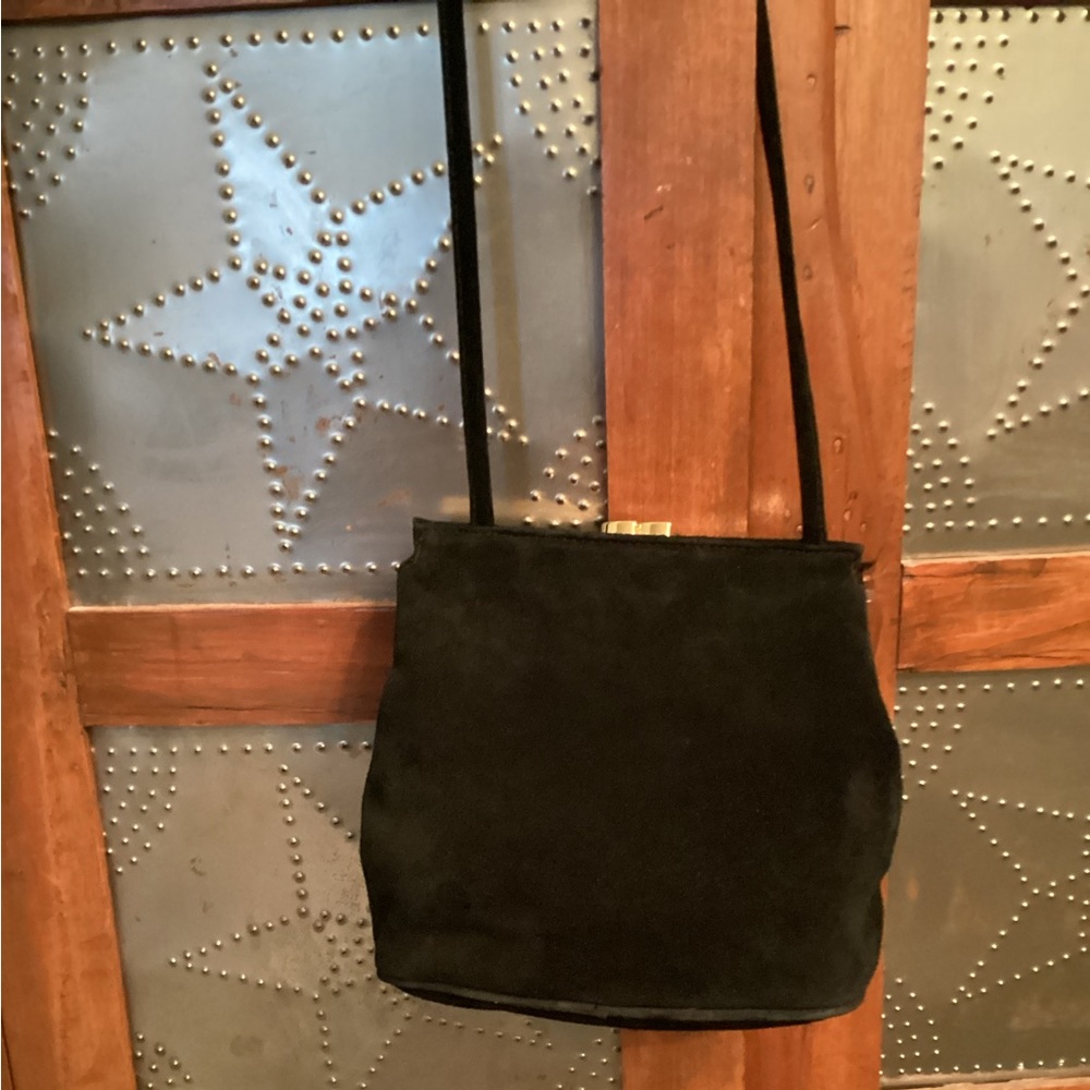 Black velvet Giani Bernini purse